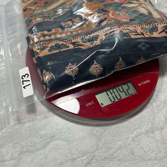 Lucky Brand Mandala Card Blue Persian Print Boho T Shirt Women’s Size 1X - Picture 14 of 14